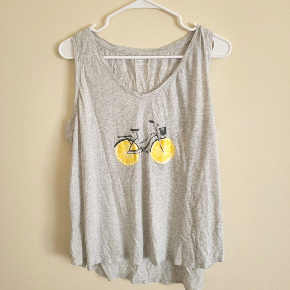 Old Navy lemon bike tank top